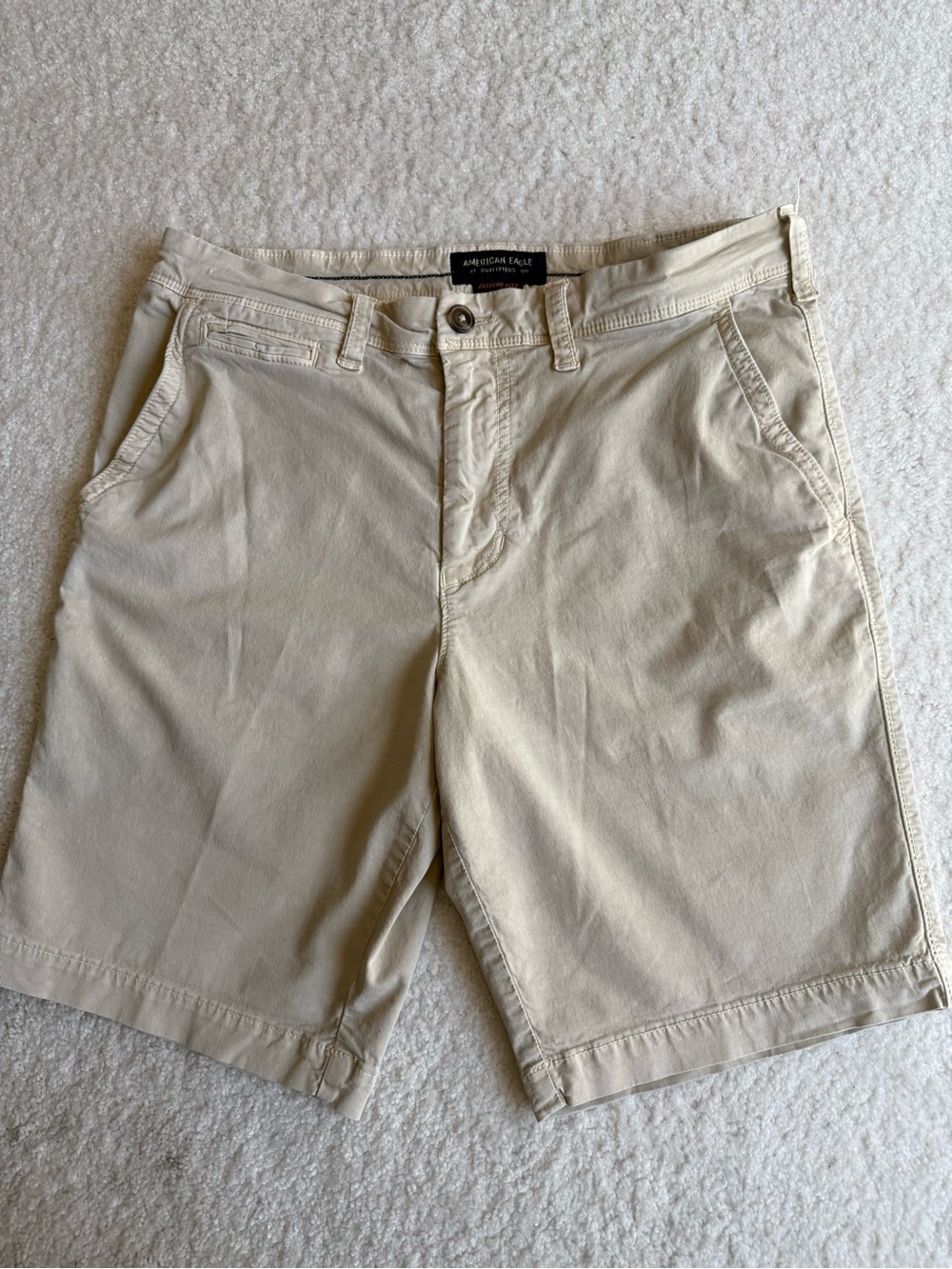 EUC American Eagle Outfitters Men's Flat-Front Shorts - Light Tan